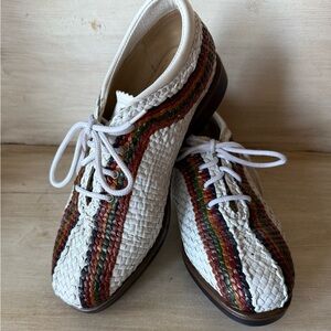 Women’s AeroGreen Woven Leather Multicolor Golf Shoes Size 7